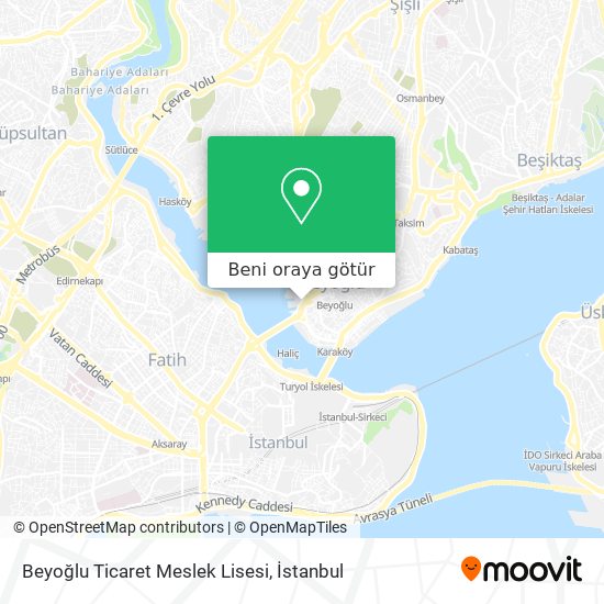 Beyoğlu Ticaret Meslek Lisesi harita