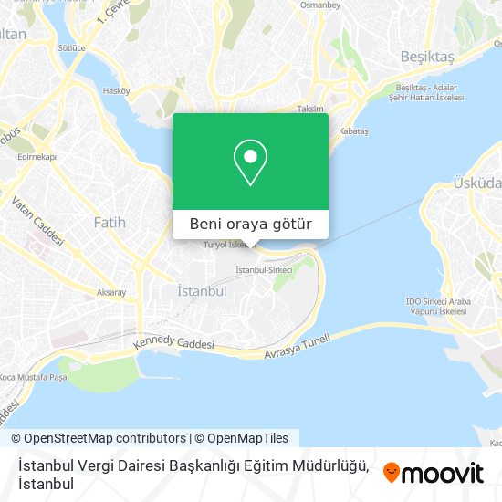 İstanbul Vergi Dairesi Başkanlığı Eğitim Müdürlüğü harita