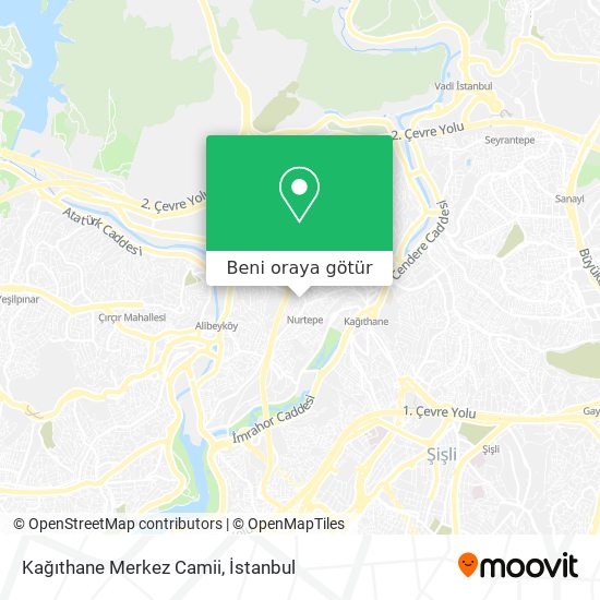 Kağıthane Merkez Camii harita