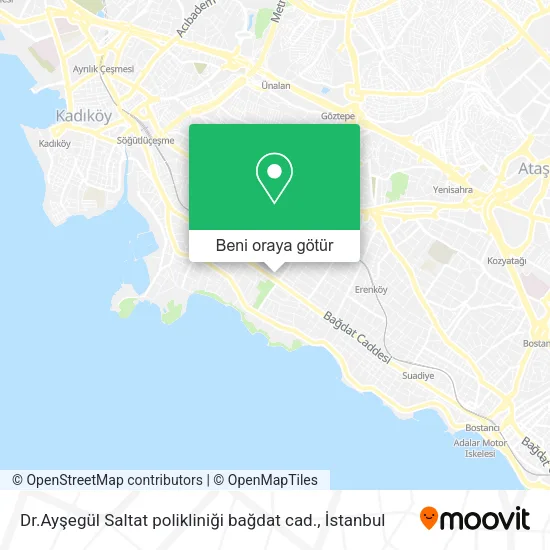 Dr.Ayşegül Saltat polikliniği bağdat cad. harita