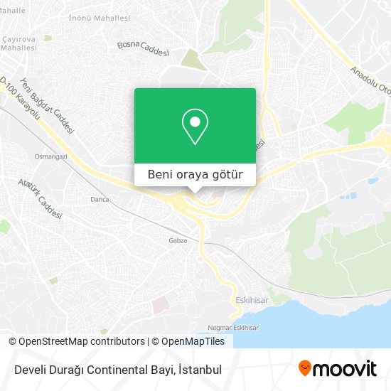 Develi Durağı Continental Bayi harita