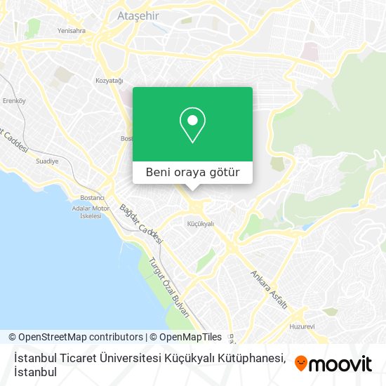 İstanbul Ticaret Üniversitesi Küçükyalı Kütüphanesi harita