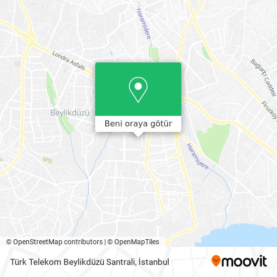 Türk Telekom Beylikdüzü Santrali harita
