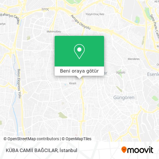 KÜBA CAMİİ BAĞCILAR harita