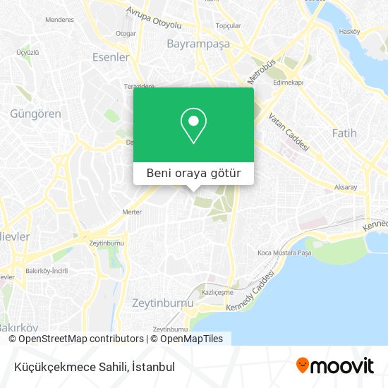 Küçükçekmece  Sahili harita