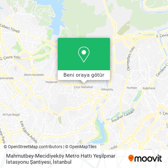 Mahmutbey-Mecidiyeköy Metro Hattı Yeşilpınar İstasyonu Şantiyesi harita