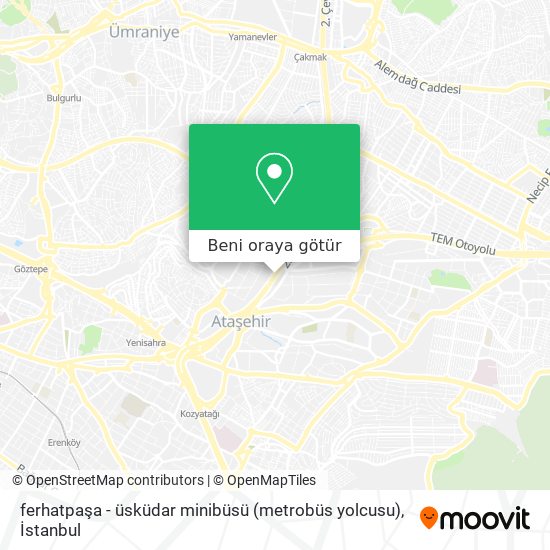 ferhatpaşa - üsküdar minibüsü (metrobüs yolcusu) harita