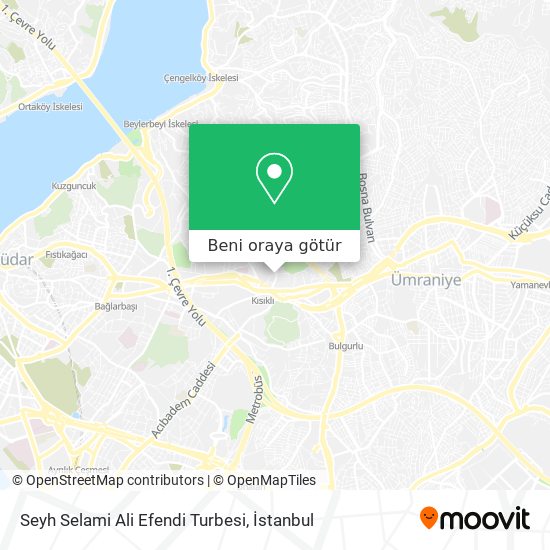 Seyh Selami Ali Efendi Turbesi harita