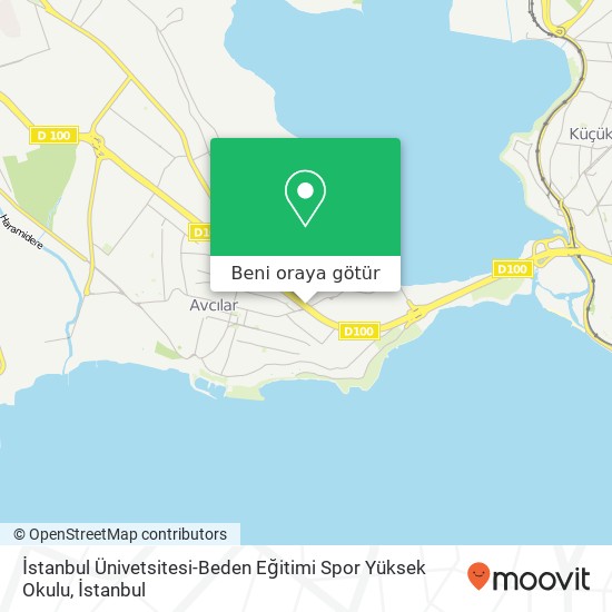 İstanbul Ünivetsitesi-Beden Eğitimi Spor Yüksek Okulu harita