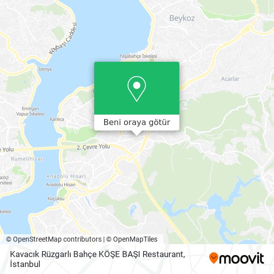 Kavacık Rüzgarlı Bahçe KÖŞE BAŞI Restaurant harita