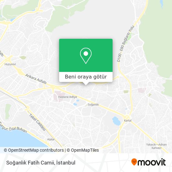 Soğanlık Fatih Camii harita