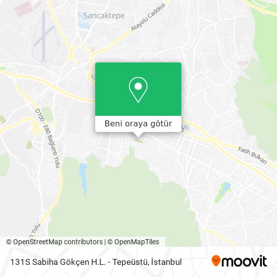 131S Sabiha Gökçen H.L. - Tepeüstü harita