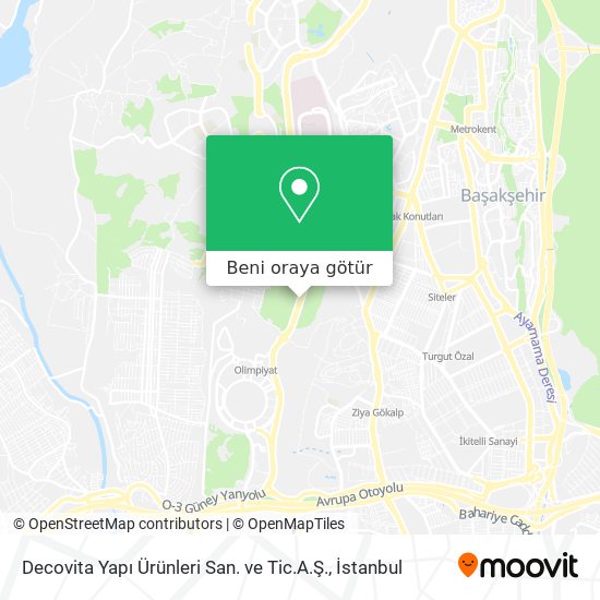 Decovita Yapı Ürünleri San. ve Tic.A.Ş. harita