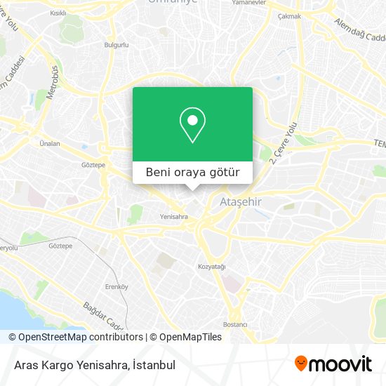 Aras Kargo Yenisahra harita
