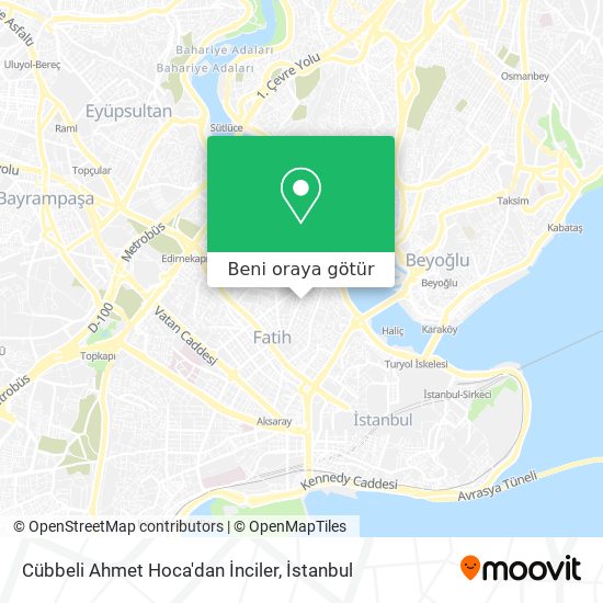 Cübbeli Ahmet Hoca'dan İnciler harita
