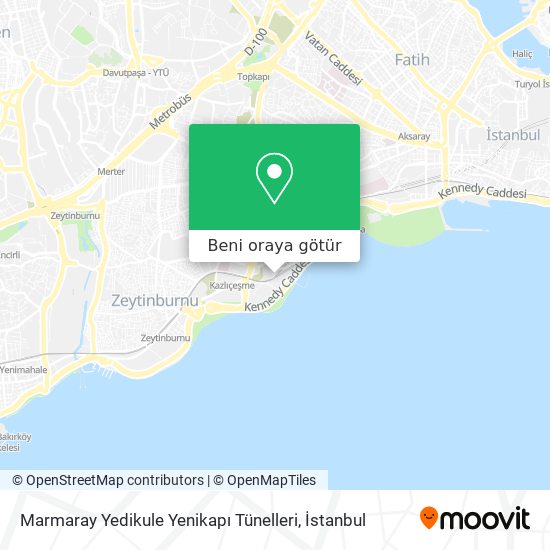 Marmaray Yedikule Yenikapı Tünelleri harita