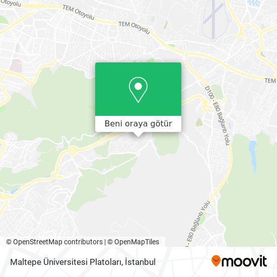 Maltepe Üniversitesi Platoları harita
