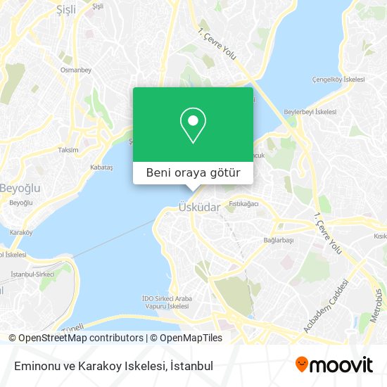 Eminonu ve Karakoy Iskelesi harita