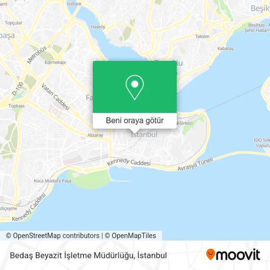 Bedaş Beyazit İşletme Müdürlüğu harita