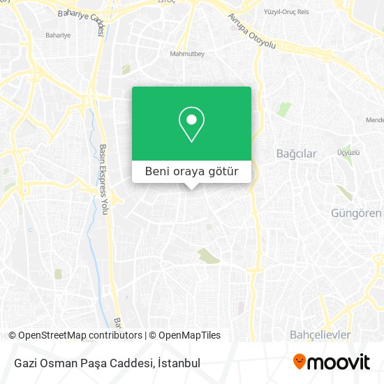 Gazi Osman Paşa Caddesi harita