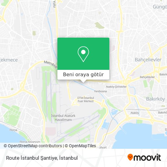 Route İstanbul Şantiye harita