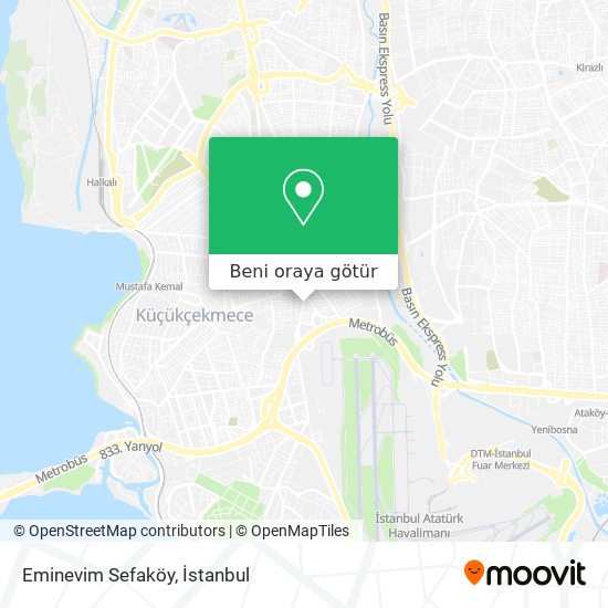 Eminevim Sefaköy harita