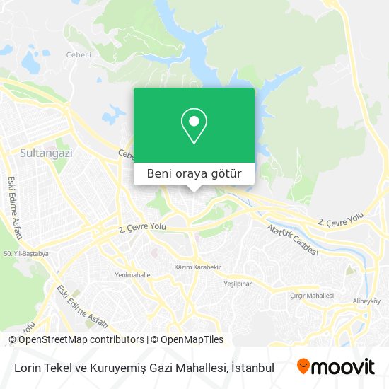 Lorin Tekel ve Kuruyemiş Gazi Mahallesi harita
