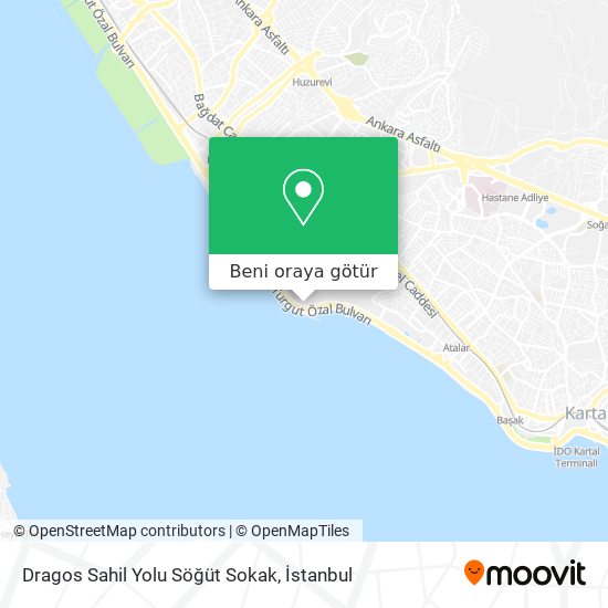 Dragos Sahil Yolu Söğüt Sokak harita