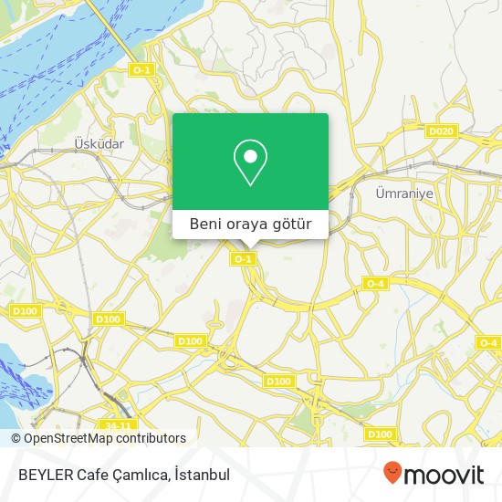 BEYLER Cafe Çamlıca harita