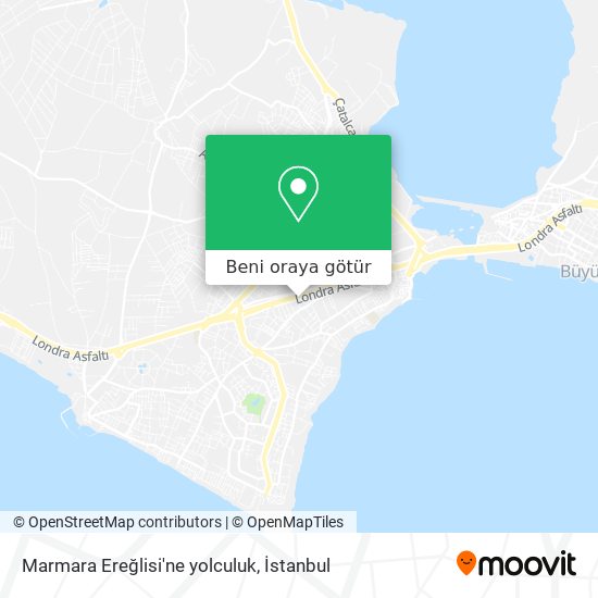 Marmara Ereğlisi'ne yolculuk harita