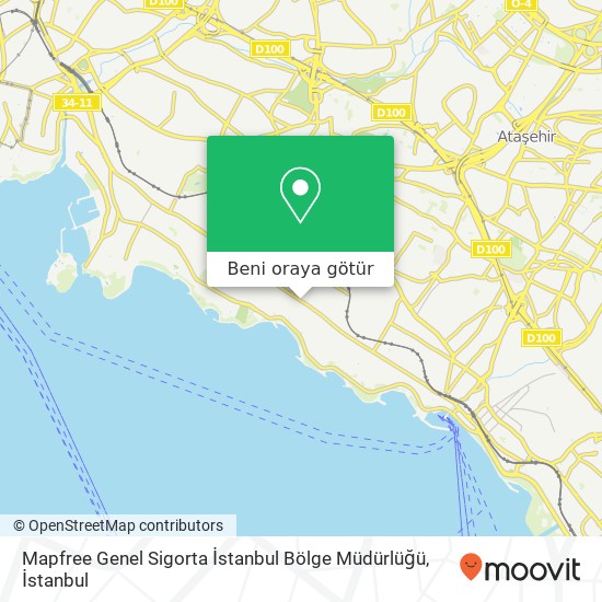 Mapfree Genel Sigorta İstanbul Bölge Müdürlüğü harita