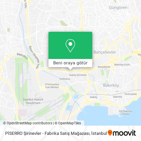 PİSERRO  Şirinevler - Fabrika Satış Mağazası harita