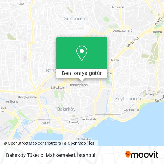 Bakırköy Tüketici Mahkemeleri harita