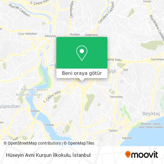 Hüseyin Avni Kurşun İlkokulu harita