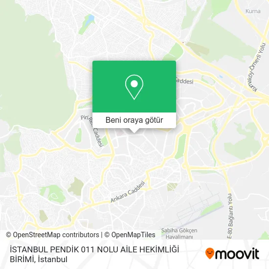 İSTANBUL PENDİK 011 NOLU AİLE HEKİMLİĞİ BİRİMİ harita