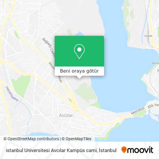 istanbul Universitesi Avcılar Kampüs cami harita