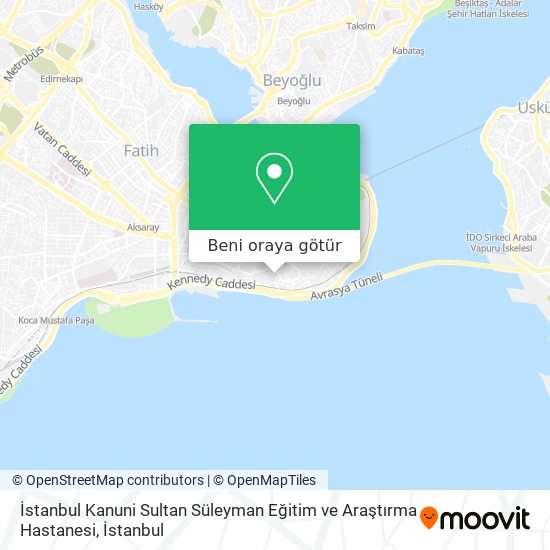 İstanbul Kanuni Sultan Süleyman Eğitim ve Araştırma Hastanesi harita