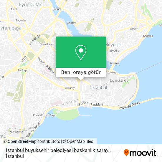 Istanbul buyuksehir belediyesi baskanlik sarayi harita
