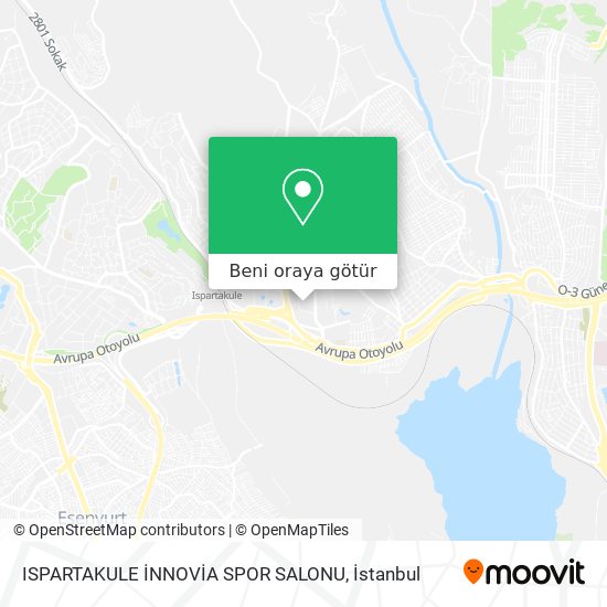 ISPARTAKULE İNNOVİA SPOR SALONU harita