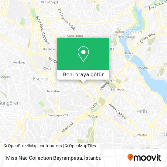Miss Nac Collection Bayrampaşa harita