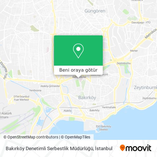 Bakırköy Denetimli Serbestlik Müdürlüğü harita