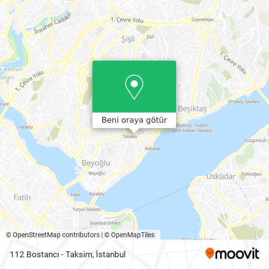 112 Bostancı - Taksim harita