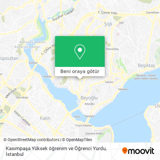 Kasımpaşa Yüksek öğrenim ve Öğrenci Yurdu harita