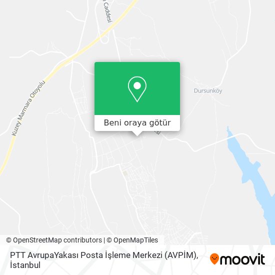 PTT AvrupaYakası Posta İşleme Merkezi (AVPİM) harita