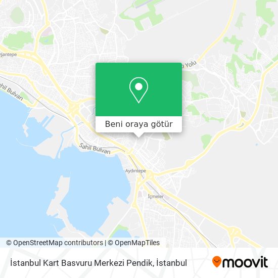 İstanbul Kart Basvuru Merkezi Pendik harita