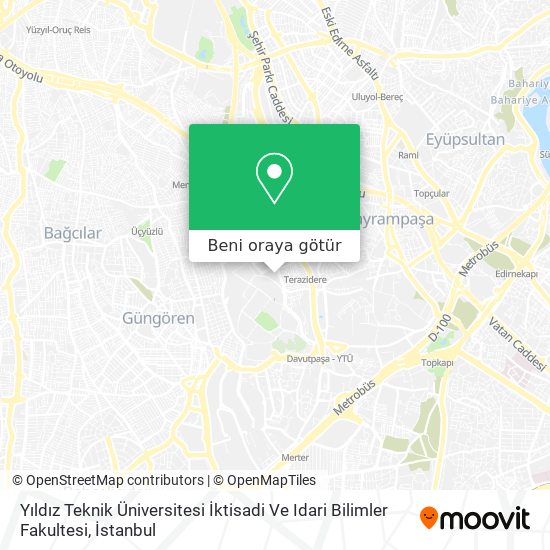 Yıldız Teknik Üniversitesi İktisadi Ve Idari Bilimler Fakultesi harita