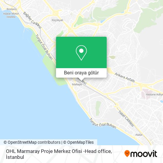 OHL Marmaray Proje Merkez Ofisi -Head office harita