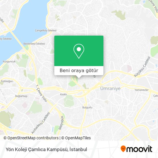 Yön Koleji Çamlıca Kampüsü harita