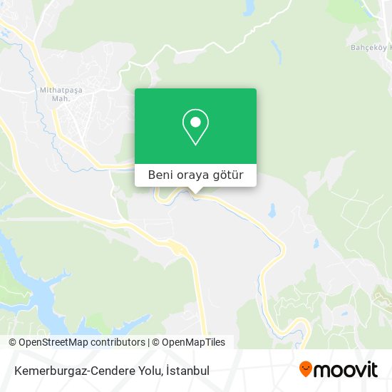 Kemerburgaz-Cendere Yolu harita