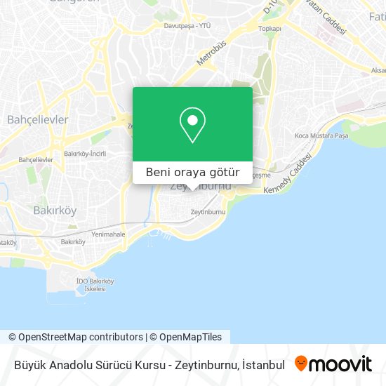 Büyük Anadolu Sürücü Kursu - Zeytinburnu harita